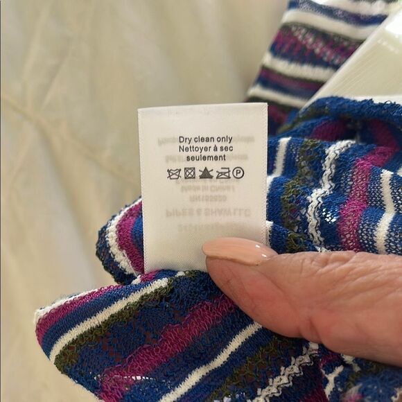 Veronica Beard Nabella Stripe Pointelle Sweater Tank Size S NWOT - Picture 5 of 6